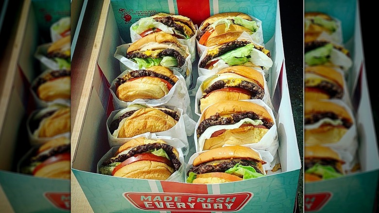 A box of burgers