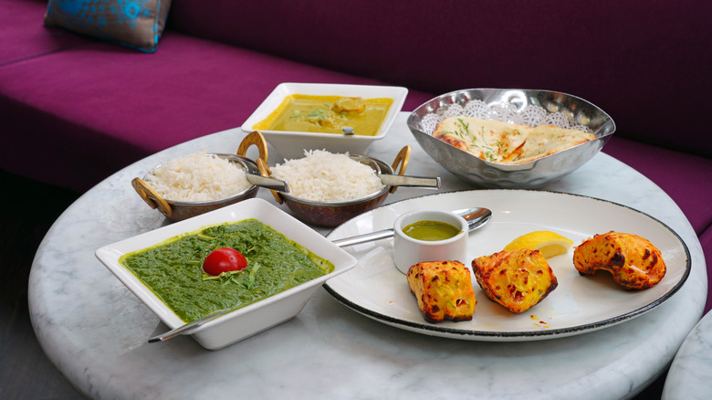 Rasika meal on dining table.