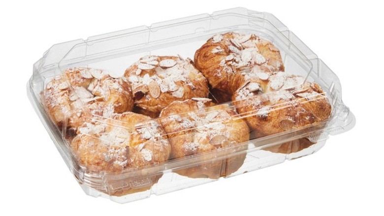 Costco's Almond Croissant Pastries in plastic packaging