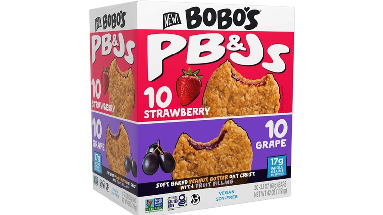 Bobo's PB&J Oat Sandwich Bars in two varieties at Costco