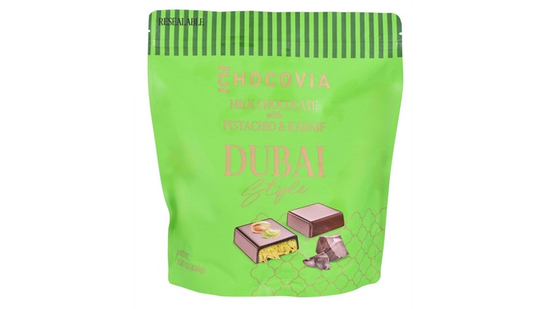 Viral Dubai style milk chocolate stuffed with pistachio and kadaif from Chocovia