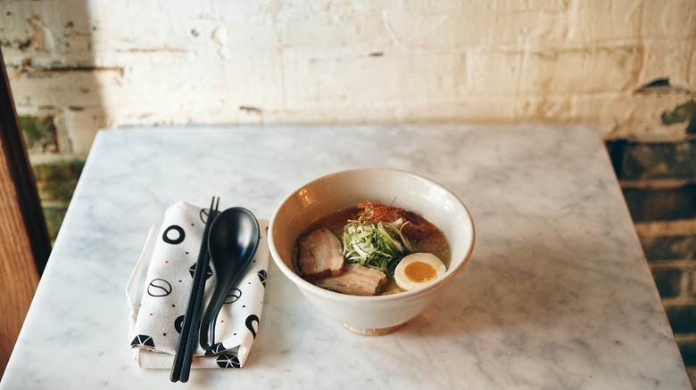 Ramen with pork belly and egg