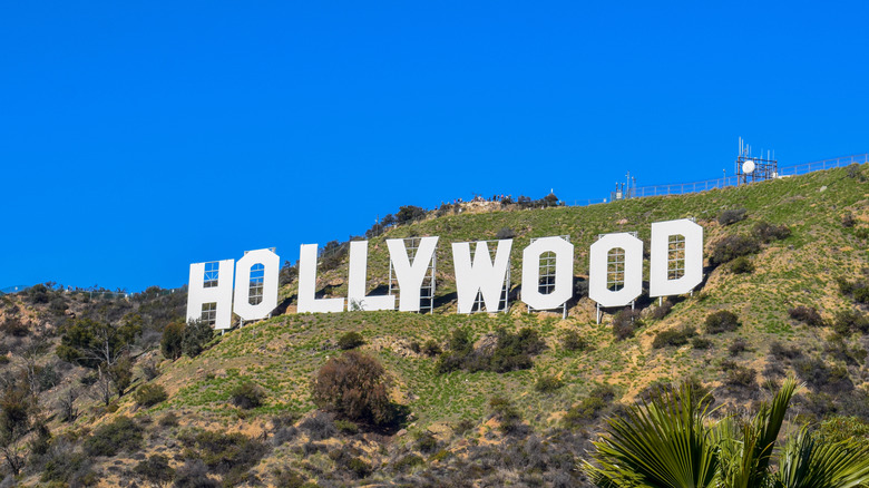Close up of Hollywood sign