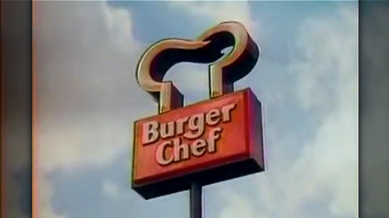 Still of sign from 1970s Burger Chef commercial
