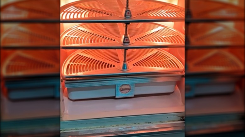 Rotating shelves in General Electric fridge