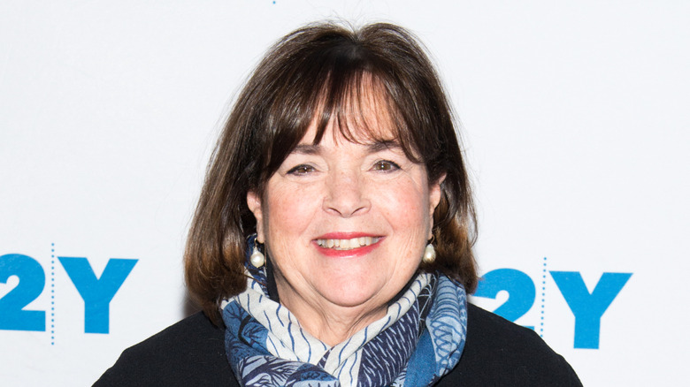 Ina Garten smiling on a red carpet