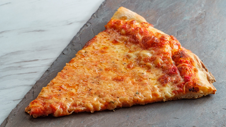 Slice of New York style pizza