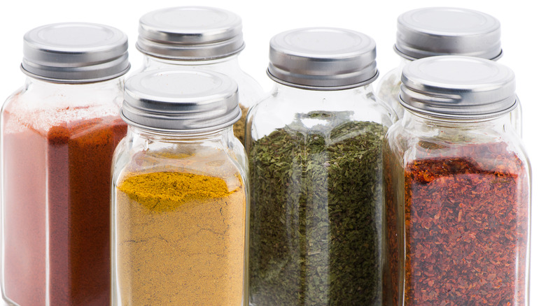 assorted spice jars