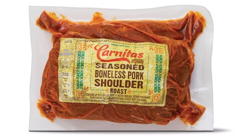 Aldi Carnitas seasoned pork shoulder roast