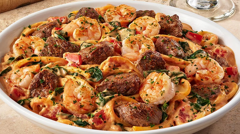 Calabrian Steak and Shrimp Bucatini