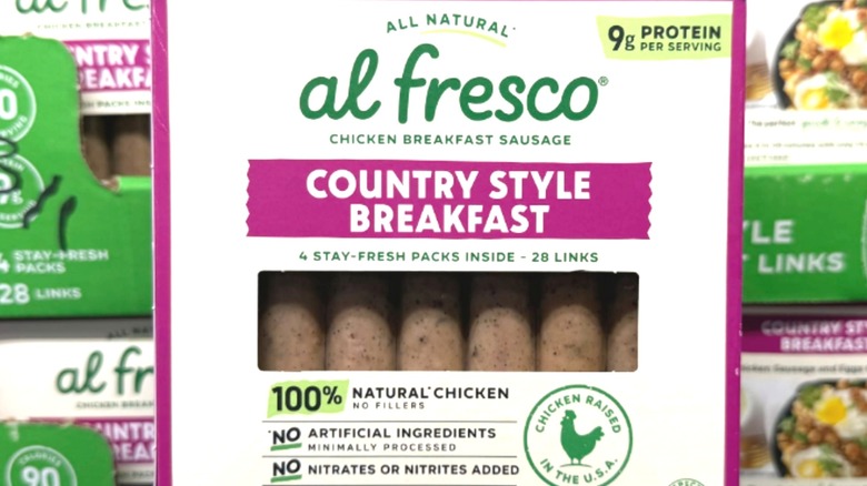 Box of Al Fresco Country Style Chicken Breakfast Links