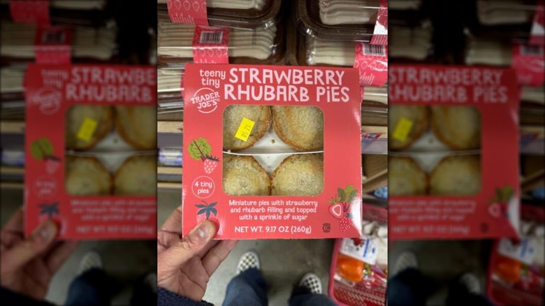 Package of Trader Joes Teeny Tiny Strawberry Rhubarb Pies