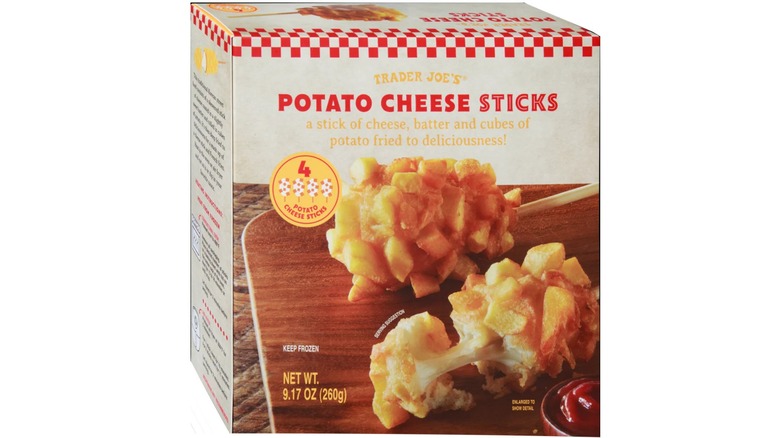 Box of Trader Joes Potato cheese sticks