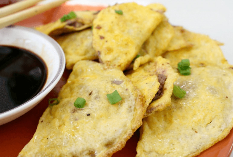 Chinese Ground Beef Egg Dumpling