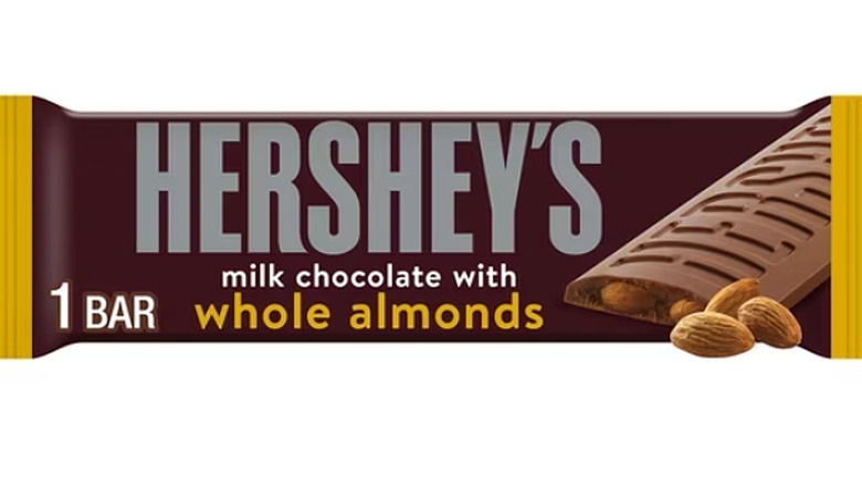 A Hershey's Milk Chocolate with Whole Almonds Bar