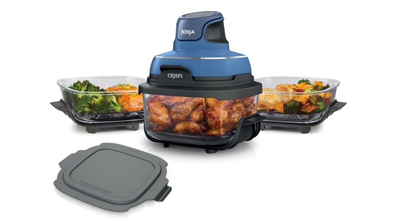 Ninja Crispi portable air fryer at Sam's Club against a white background.