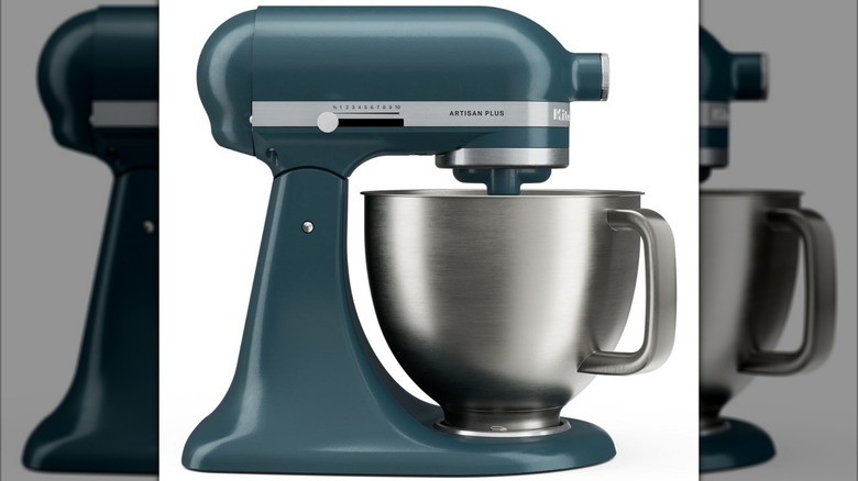 Agave colored KitchenAid Artisan Plus stand mixer
