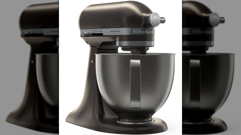KitchenAid stand mixer in the color iron ore bronze