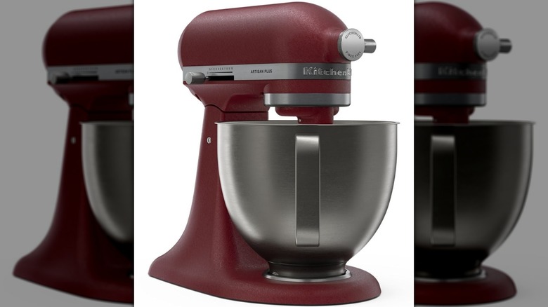 KitchenAid stand mixer in the color sun dried tomato