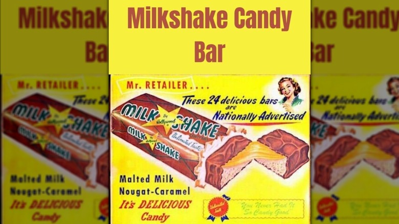 Milkshake candy bar ad