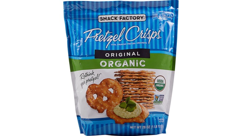Bag of Snack Factory Organic Original Pretzel Crisps