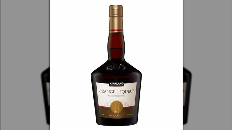 A dark bottle of Kirkland Signature Orange Liqueur