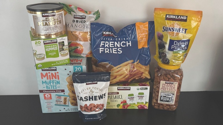 Various Kirkland snack items from Costco