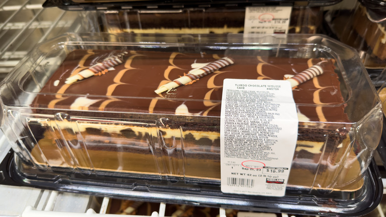 Kirkland tuxedo cake in plastic package