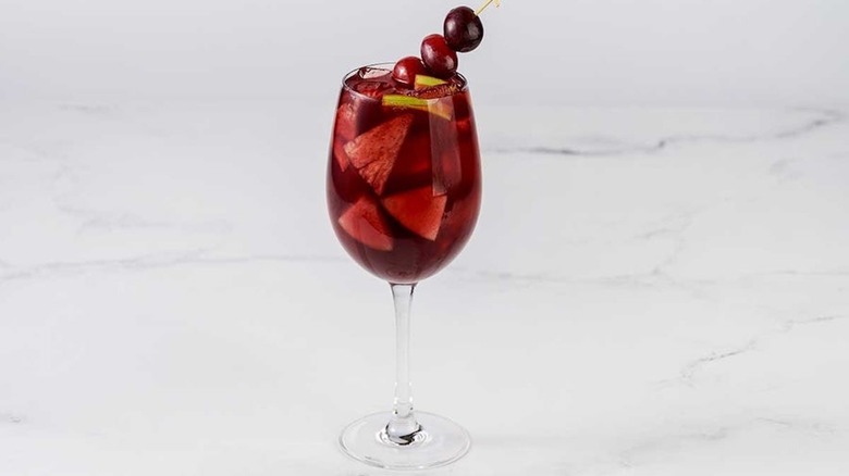 Red Sangria with fruit
