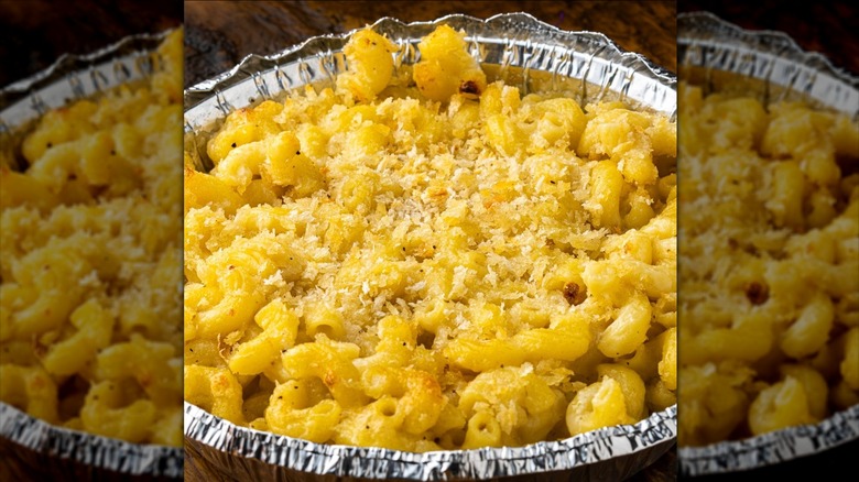 Close-up on serving of Bittercreek Alehouse mac and cheese