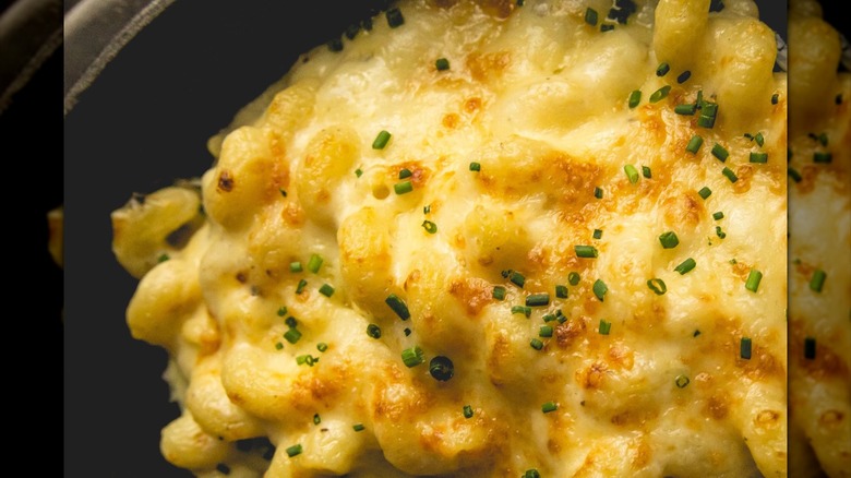 Close-up on Bavette's Bar & Boeuf mac and cheese