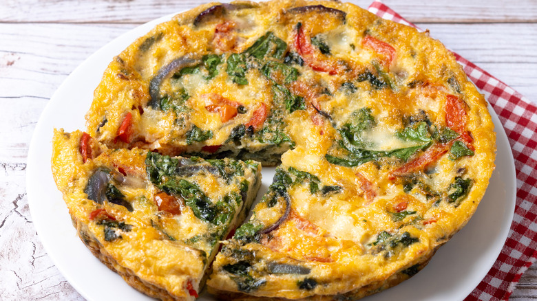 A vegetable frittata