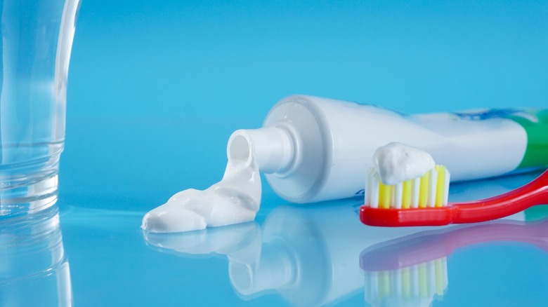 Toothpaste and toothbrush