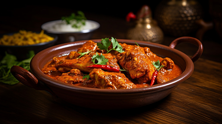 Butter chicken on plate