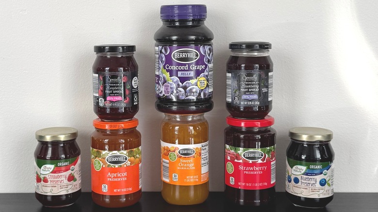 8 Aldi fruit spreads stacked