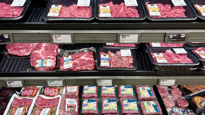 Cuts of beef at Aldi