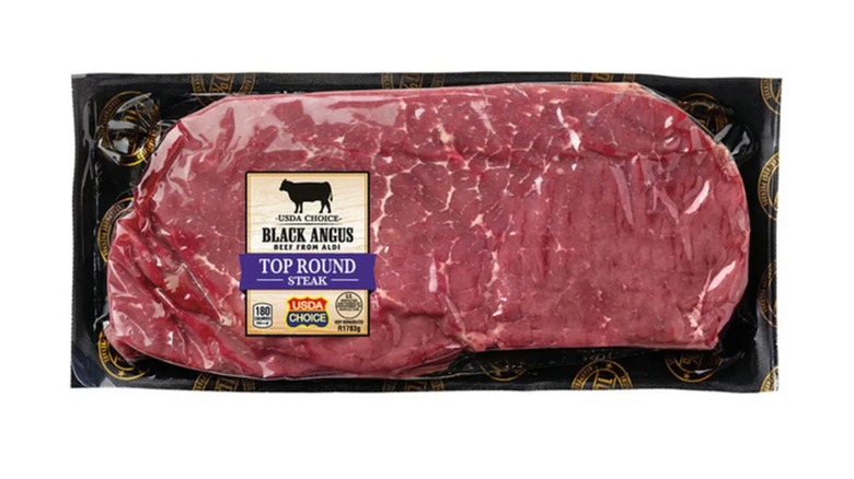 Aldi Black Angus top round steak