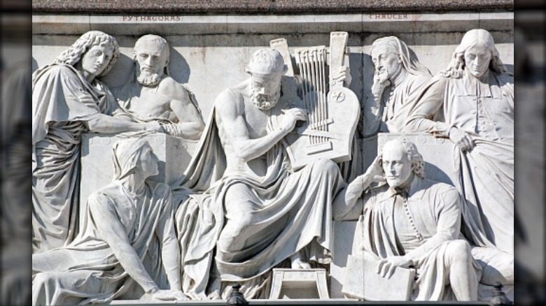 Sculptures of famous poets