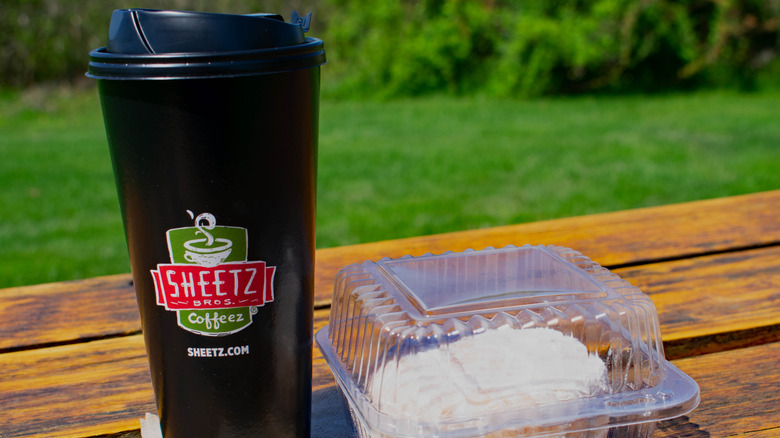 sheetz coffee cup with doughnut