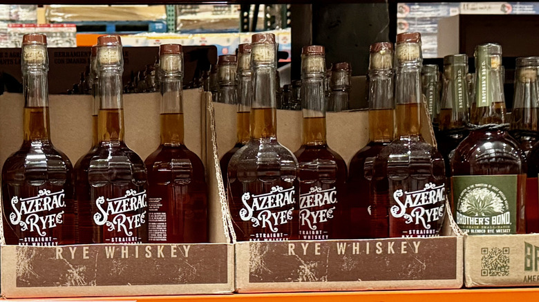 Bottles of Sazerac Rye