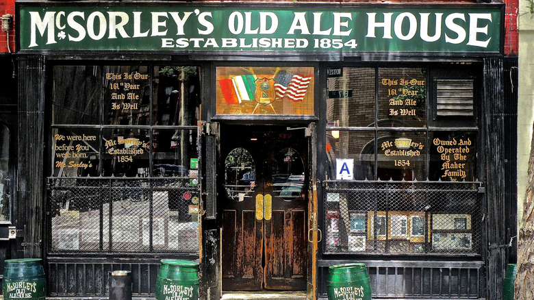 View of the entrance to McSorley's Old Ale House in New York