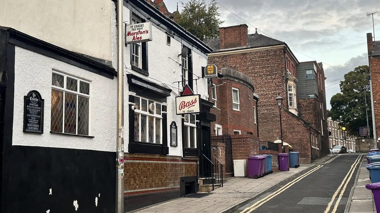 A street view of Ye Cracke pub in Liverpool