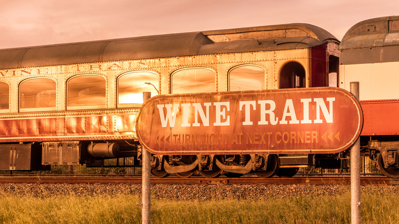 wine train in Napa