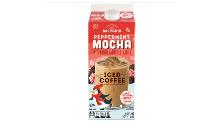 Barissimo Peppermint Mocha Iced Coffee container