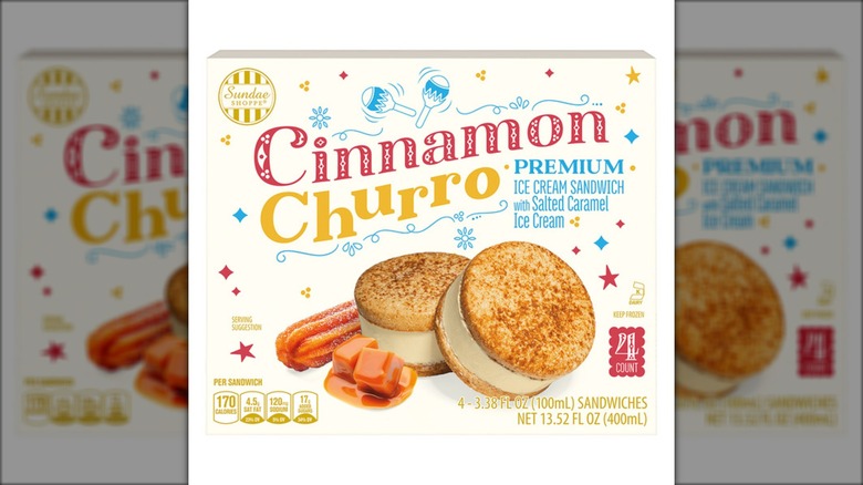 Product image of Sundae Shoppe cinnamon churro ice cream sandwiches