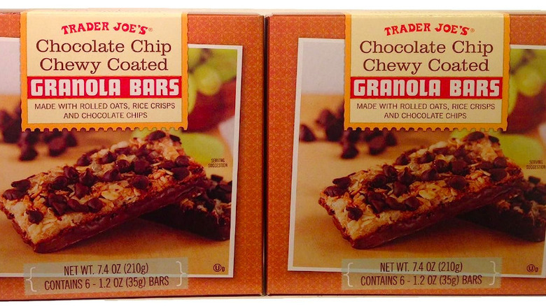 Chocolate chip chewy coated granola bars