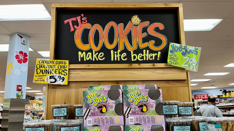 Trader Joe's cookies sign