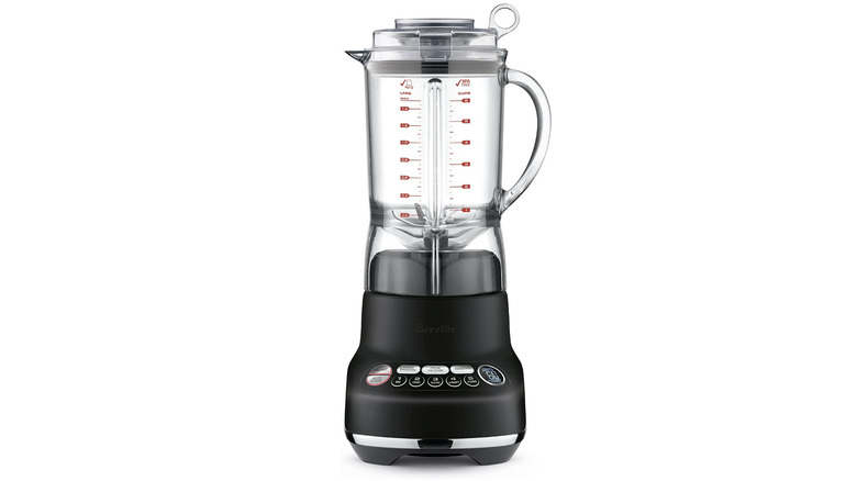 black blender with clear jug