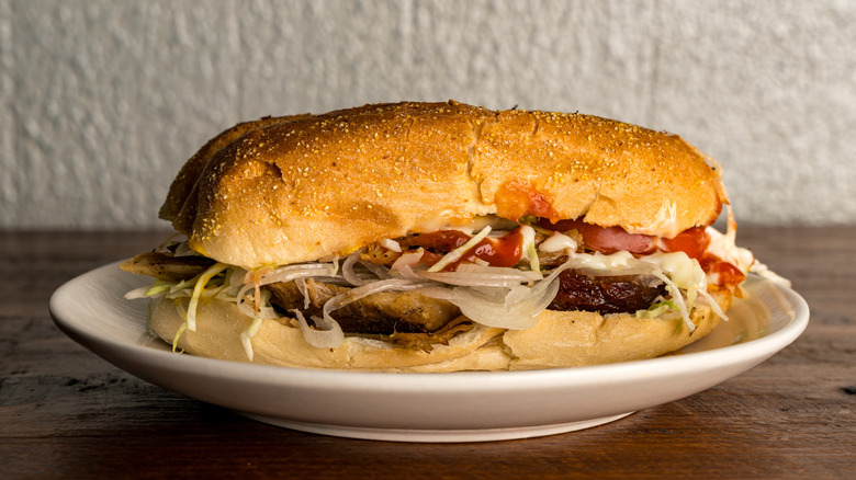 sandwich made with pan sobao bread