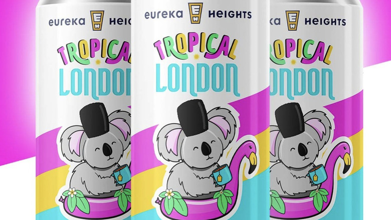 Three Tropical London beer cans